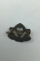 Mogens Ballin Sølv Broche med blå sten