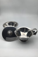 Georg Jensen Sterling Sølv Pyramide Flødekande og Sukkerskål No 600A