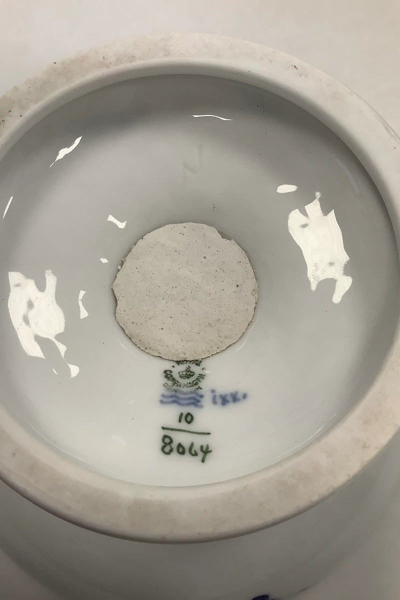 Royal Copenhagen Blå Blomst Flettet Skål på fod No 8064