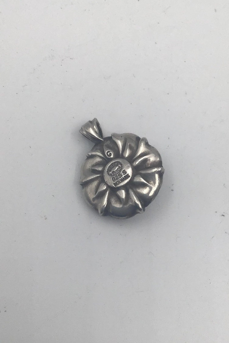 Georg Jensen Sterling Sølv Vedhæng No 238 Månedssmykke G Juli Karneol