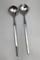 Hans Hansen Linje Sterling Sølv/Stål Salat Sæt