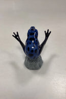 Royal Copenhagen Good Luck Frogs Figurine - Blue Frog No. 557