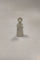 Aluminia Blanc de Chine Engel med horn Figur