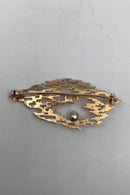 Bernhard Hertz Moderne 14K Guld Broche med perle