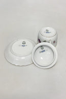 Royal Copenhagen Fuld Saksisk Blomst Bouillon Kop, låg og underkop No 1552