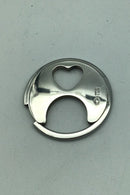 Georg Jensen Sterling Sølv Hjerte Nøglering No. 422 Andreas Mikkelsen