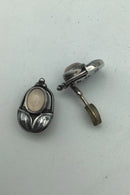 Georg Jensen Sterling Silber Ohrclips 2003 (Rosa Quarz)