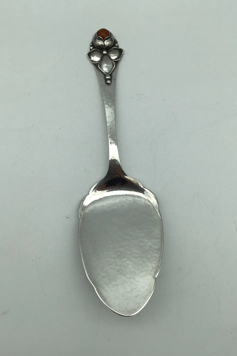 Dansk Arbejde (DTA) Sølv Serveringsspade med Rav