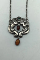 C.L。塞弗林-索伦森银项链（琥珀色）