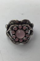 Georg Jensen Sterling Sølv Ring No. 10 Moonlight Blossom Rosa Quartz.