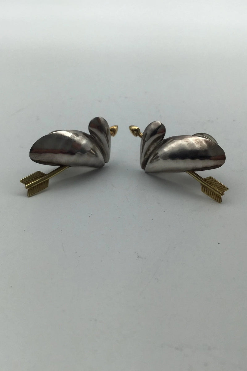 Georg Jensen Sterling Sølv/Guld Øreclips 2003 Isabell Kristensen