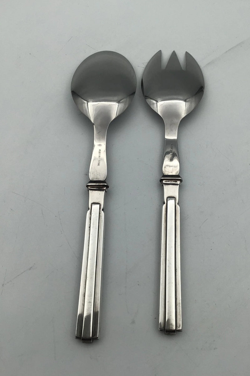 Hans Hansen Arvesølv No 18 Sterling Sølv Salatbestik