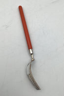 Hans Hansen Sølv Amalie Barnegaffel Orange Emalje