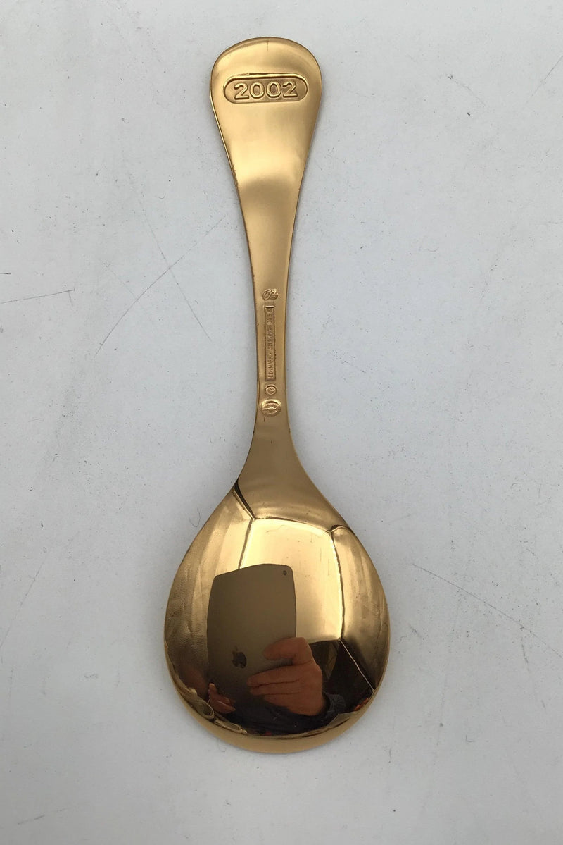 Georg Jensen Årsske 2002 forgyldt Sterling Sølv med emalje