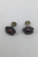Georg Jensen Sterling Silber Ohrclips Ohrringe Jahr Schmuck 2002 Karneol