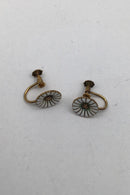 Anton Michelsen Forgyldt Sterling Sølv Marguerit Øreringe