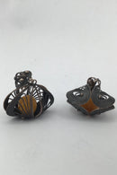 Filigrane Silberohrstecker mit Bernstein