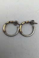 Georg Jensen / Hans Hansen Sterling Silber / Gold Ohrringe