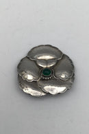 Georg Jensen Sterling Silber Brosche Nr. 113 (Grüner Achat)