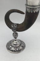 Tysk Sølvmonteret Drikkehorn (Gemse)