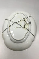 Meissen Stort riflet fad med blå dekoration