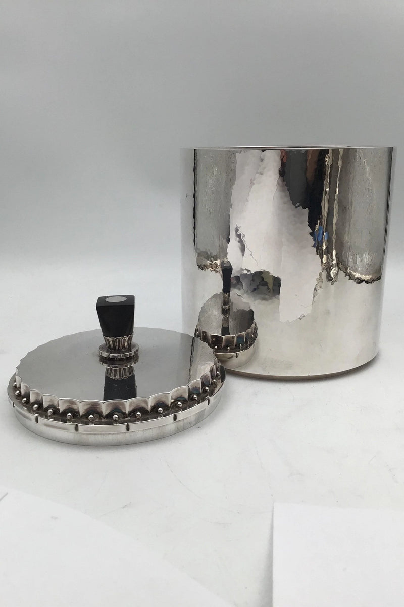 Georg Jensen Sterling Sølv Stor Kiksespand / Lågdåse No. 530