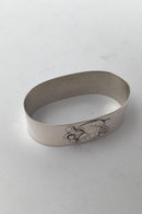 Dänischer Silber Serviettenring (Blattmotiv)