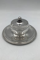 Georg Jensen Sterling Sølvlåg og Baccarat Krystal Confiture Glas samt underfad No. 600A