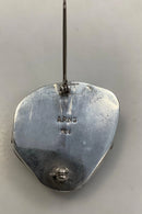 A. Ring Dansk Sølv Broche med Rav