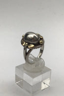 Georg Jensen Sterling Sølv Ring No. 1A (Delvist Forgyldt)