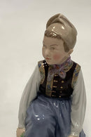 Royal Copenhagen Overglasur Figur Amager Dreng nr. 12414