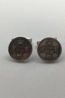 Carlo B. Jensen og Søn Sterling Sølv Manchetknapper Prins Henrik 75 år