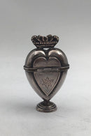 Danish? Silver Head Water Egg Heart-shaped with Crown