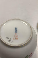 Tysk KPM Sukkerskål i Porcelæn med Blomster og Sommerfugl