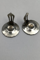 Georg Jensen Sterling Sølv Marguerit Øreclips (Stor)