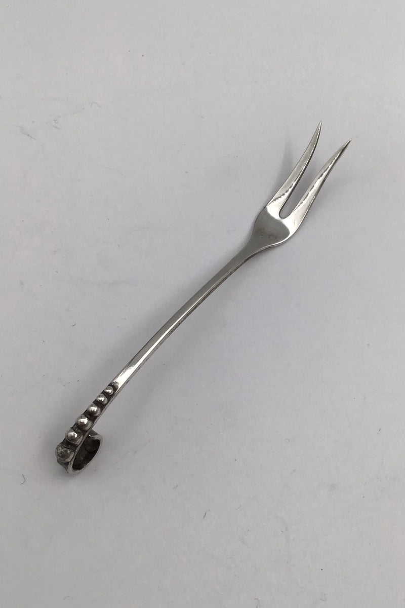 Dansk Sølv Ornamental Pålægsgaffel