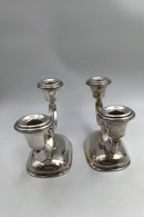 David Andersen Silver Two-armed Candlesticks (2) (1888-1925)