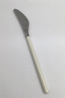 Hans Hansen Amalie Spisekniv i Sølvplet med Hvid Emalje Håndtag