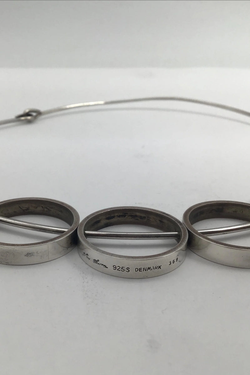Hans Hansen Sterling Sølv Moderne Halsring No. 359 Bent Gabrielsen