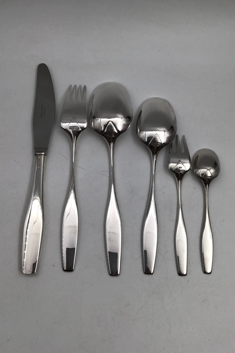 Hans Hansen Sterling Sølv Charlotte Bestiksæt 12 Personer (72 dele)