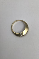 J Rasmussen 14K Guld Ring med Brillanter (10 x 0.02)