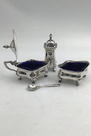 E. S. Barnsley, Birmingham, England Sterling Silver Condiment Set (1916)