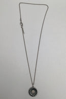 Georg Jensen Sterling Sølv Marguerit Vedhæng Olivengrøn