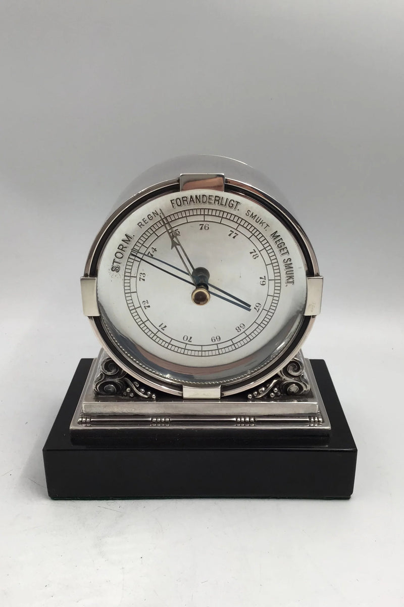 Georg Jensen Sterling Sølv "Konge" Barometer No. 596 (1930-1945)