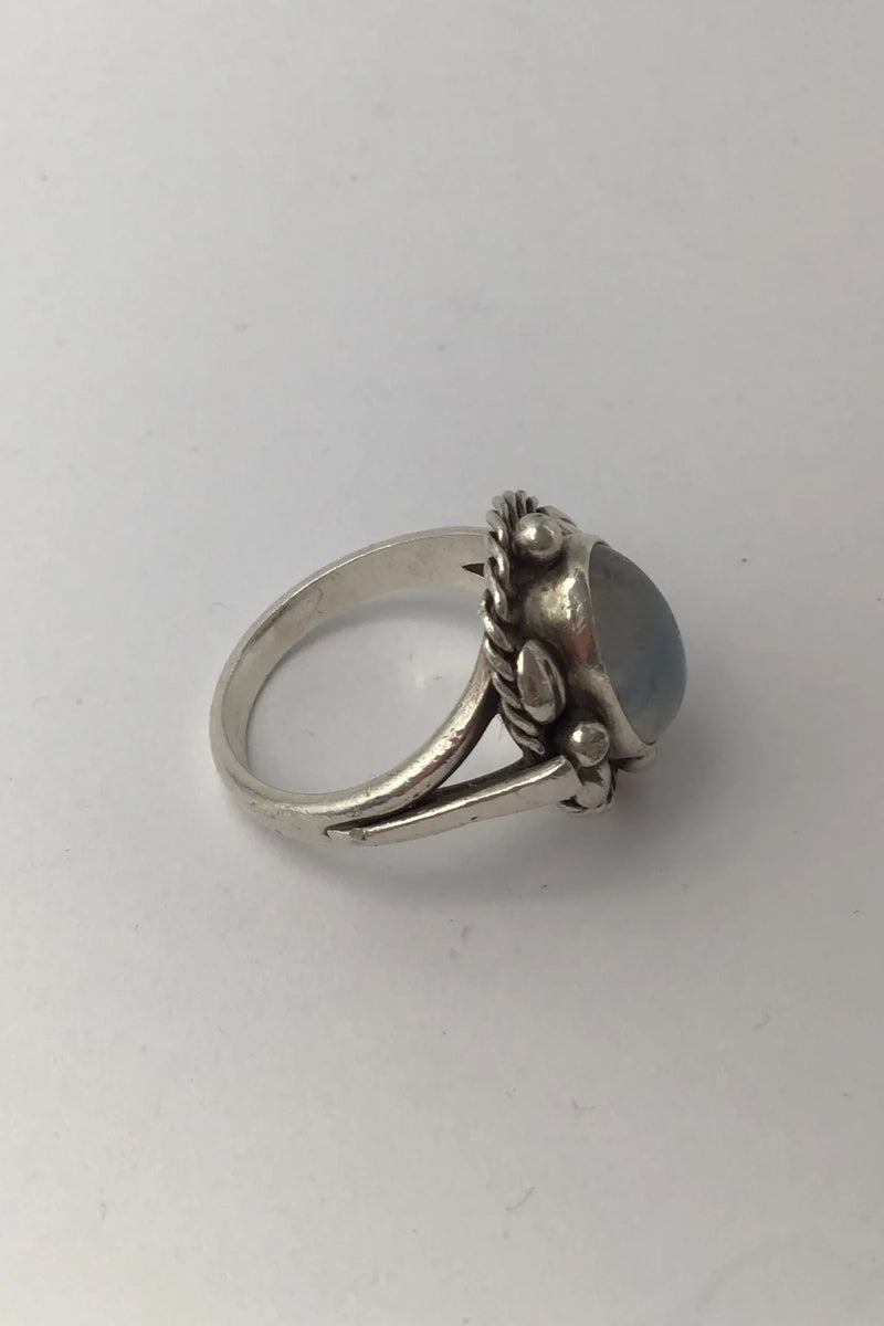 Georg Jensen Sterling Sølv Ring No. 1A Månesten