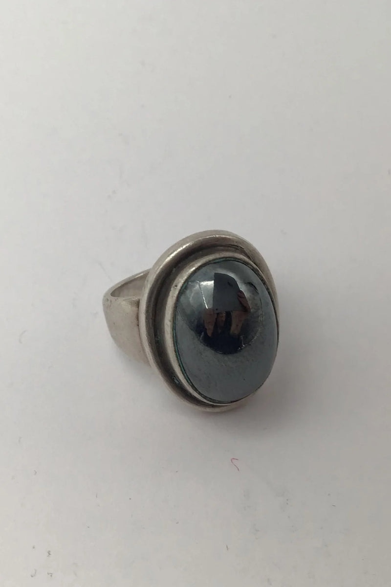 Georg Jensen Sterling Sølv Ring No. 46A Hæmatit