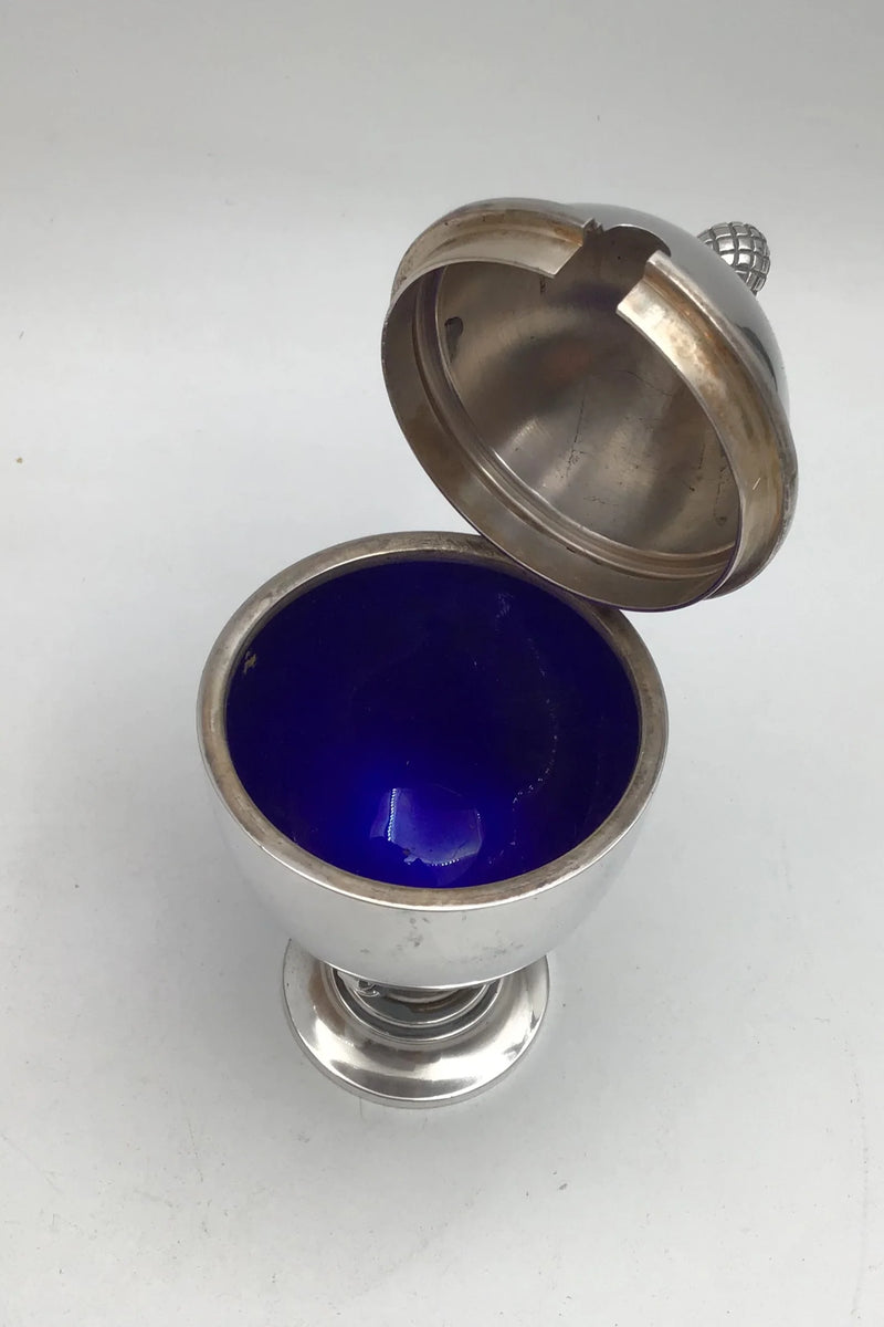 Georg Jensen Sterling Sølv Konge Ægformet Sennepsbæger No 741