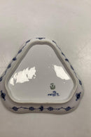 Royal Copenhagen Blue Fluted Fluted Triangular dish privately painted from 1926