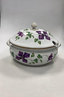 Royal Copenhagen Blue Fluted Art Nouveau Flowers Large Tureen