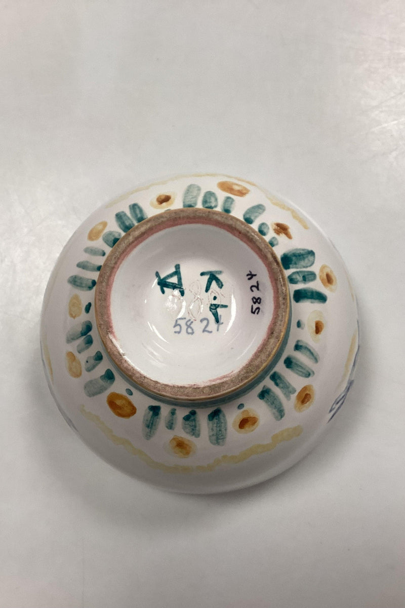 Aluminia Unika Vase af Kai Lange med Hest og Tyr No 5824